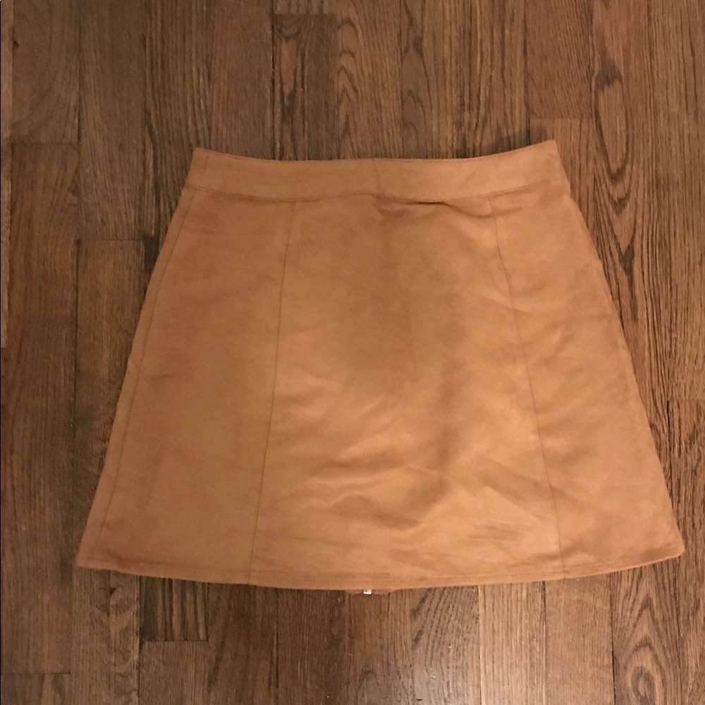 Suede tan skirt